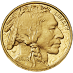 obverse of gold american buffalo coin