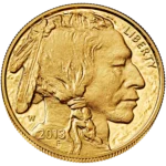 obverse of gold american buffalo coin