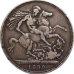 reverse of british crown coin