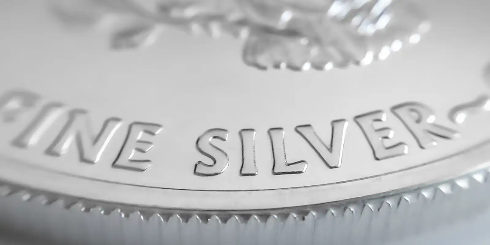 Close up of a fine silver eagle, investment silver