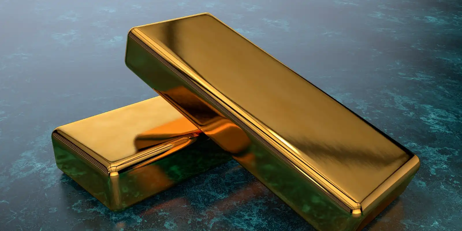 two gold bars