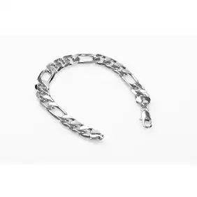 A silver figaro chain