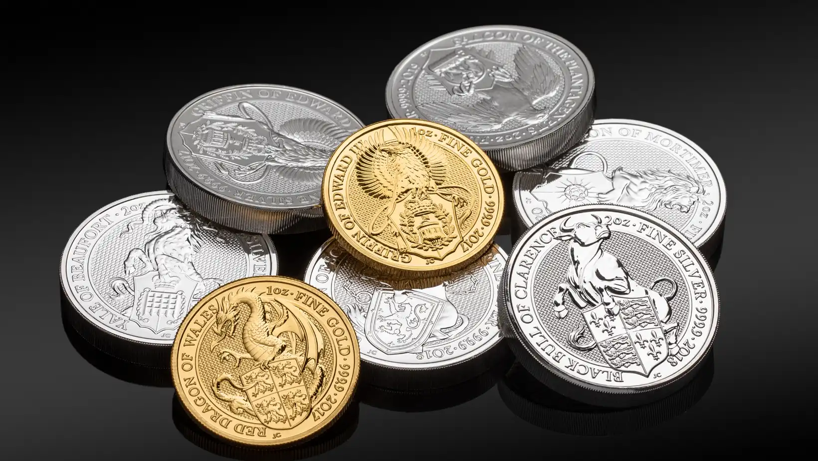 good condition gold and silver coins