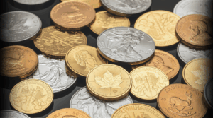 pile of gold and silver investment coins