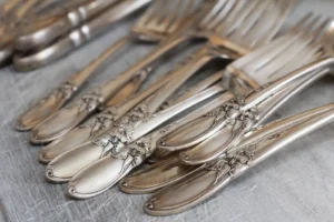 sterling silverware on a table