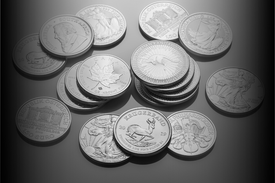 999 and 9999 pure silver coins