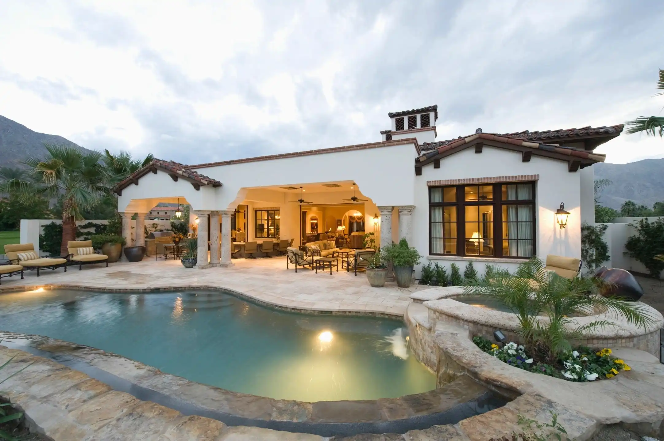 Fancy house with a pool, gold vs real estate