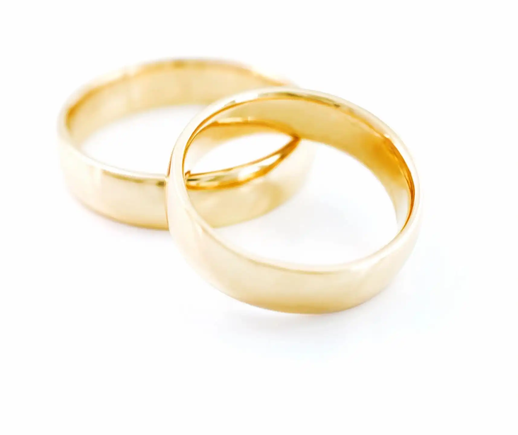 A pair of gold rings of varying purities