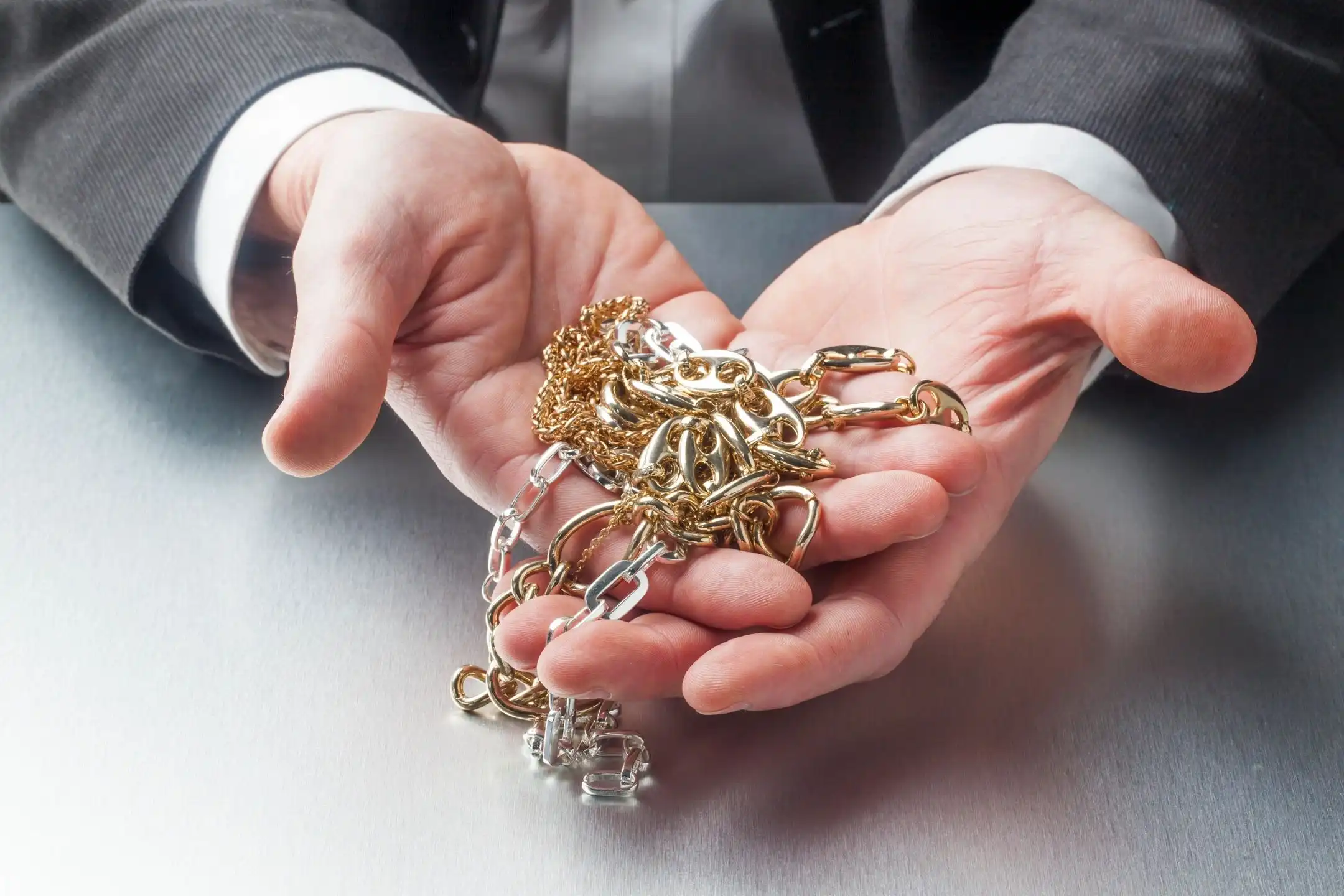 holding precious metal jewelry