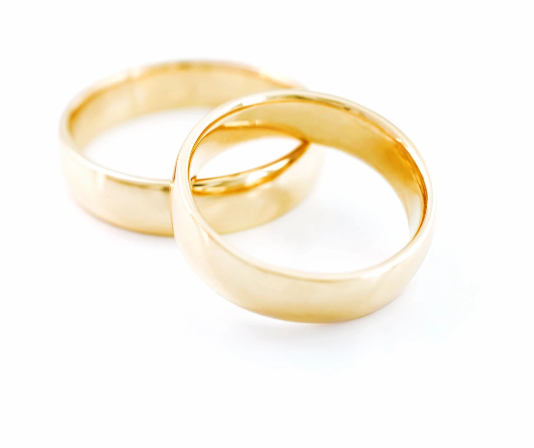A pair of gold rings of varying purities