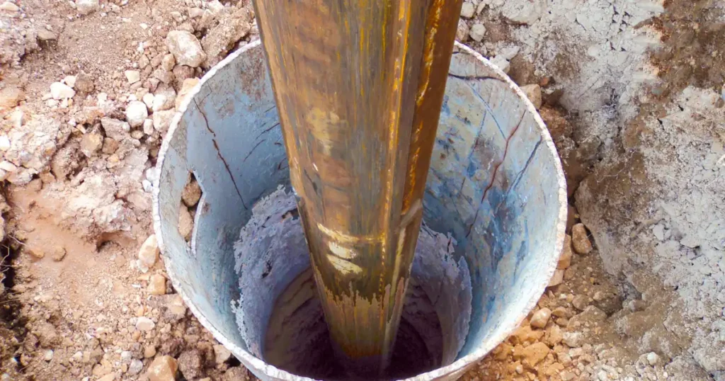 drilling a hole looking for gold silver platinum or palladium